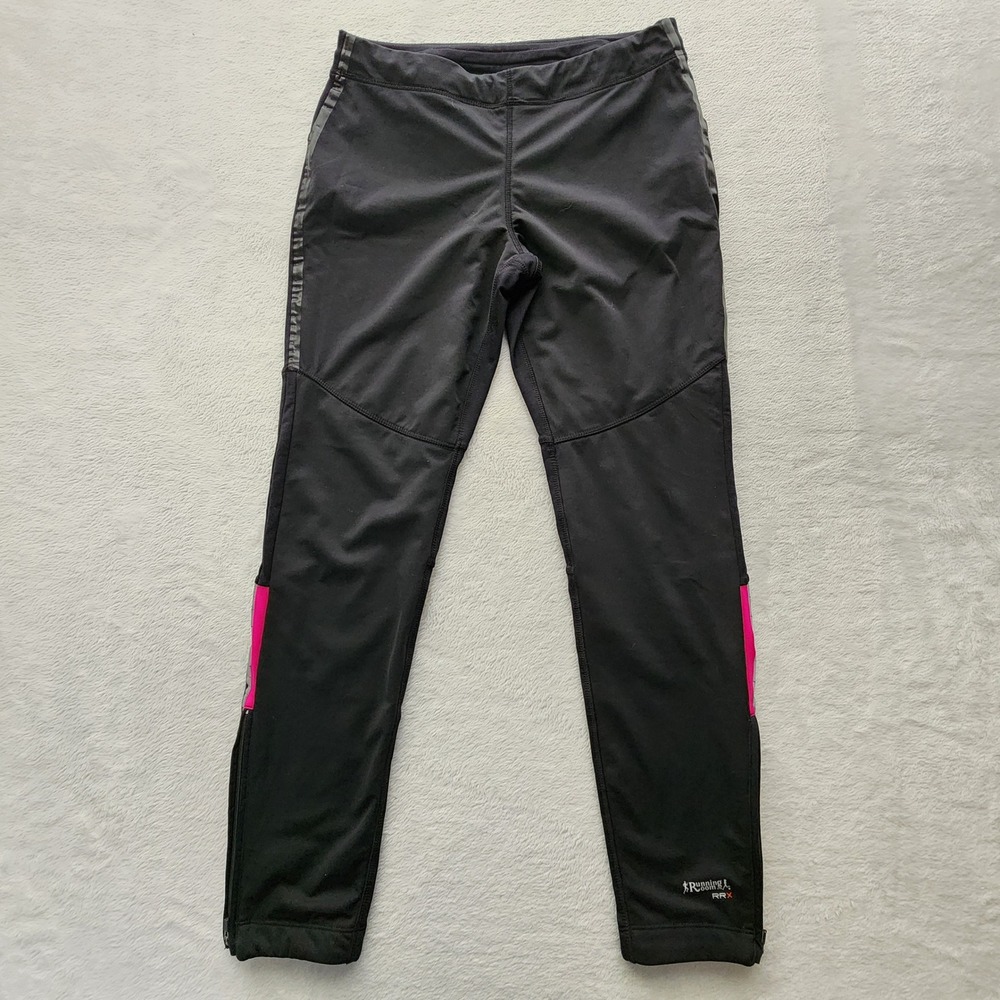 Running Room RRX Run Pants Womens Small Black Zipper Ankle Insulated Pockets
